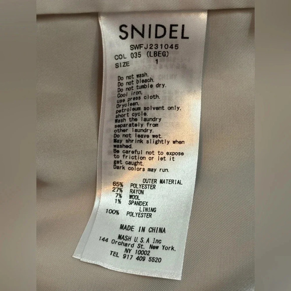 Snidel Khaki Double Breasted Women's Blazer Jacket Size Medium (1) Oversized - Picture 9 of 9